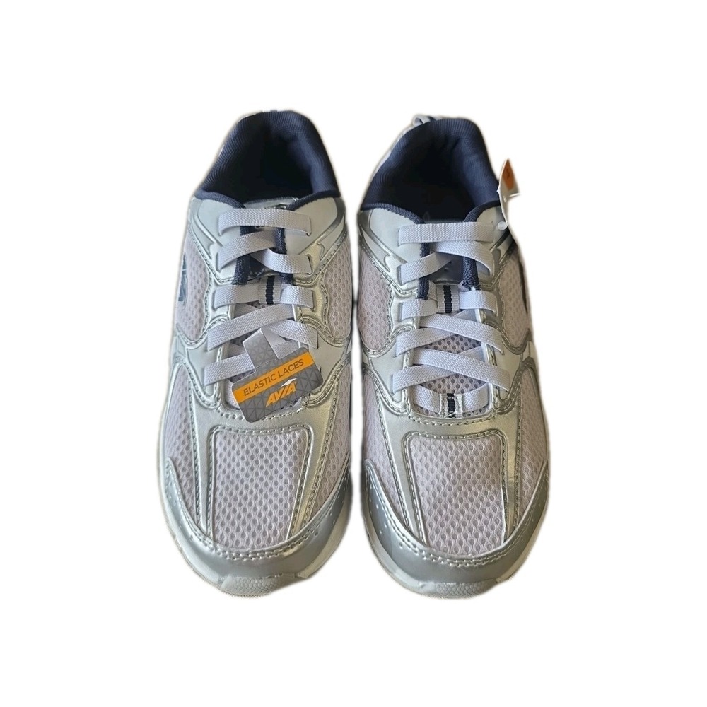 AVIA Boys Size 4  Athletic Sneaker Running Shoes White & Navy New No Box - Picture 2 of 6